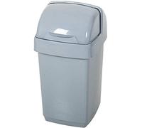 Addis 518460 Eco - Cubo de Basura de plástico Reciclado, 10 litros, Color Gris Claro