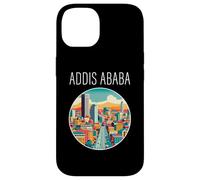 Addis Abeba Etiopía paisaje Art Deco Carcasa para iPhone 14