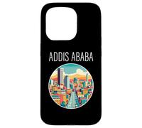 Addis Abeba Etiopía paisaje Art Deco Carcasa para iPhone 15 Pro