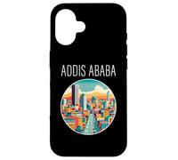 Addis Abeba Etiopía paisaje Art Deco Carcasa para iPhone 16