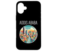 Addis Abeba Etiopía paisaje Art Deco Carcasa para iPhone 16 Plus