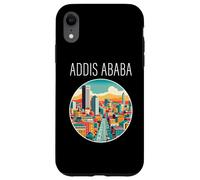 Addis Abeba Etiopía paisaje Art Deco Carcasa para iPhone XR
