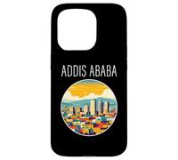 Addis Abeba paisaje Art Deco Carcasa para iPhone 15 Pro