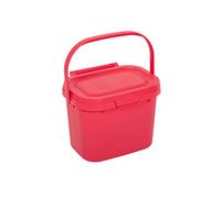 Addis - Cubo de Basura para residuos de Alimentos en la Cocina, para compostar, Uso Cotidiano, 4,5 litros, Color Granada