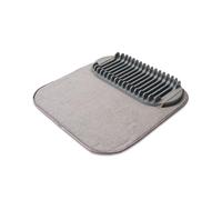 Addis Estante de microfibra para secar platos de cocina, diseño que ahorra espacio, se pliega para un fácil almacenamiento, alfombrilla de 43,5 x 43,5 cm, carbón, gris, talla única