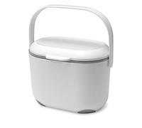 Addis Organizador Cesta de compostaje de Cocina de 2,5 litros, Color Blanco y Gris, 2,5 L