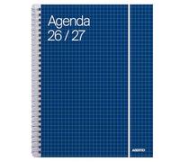 ADDITIO - Agenda escolar 2026-27 | Universal | Semana vista |De septiembre 2025 a julio 2026 | 16,5 x 21,5 cm | Goma elástica | Porta-bolígrafos | Adhesivos | Español | Azul