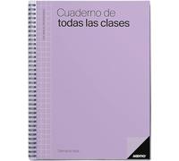 ADDITIO - Cuaderno de Todas las Clases semana vista para el profesorado | Evaluación continua | Programación semanal del curso | Tamaño 22,5 x 31 cm. | Español | Lila
