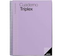 ADDITIO - Cuaderno Tríplex para el profesorado | Planificación mensual y semanal | Evaluación | Tutoría | Reuniones | Papel ecológico | Tamaño 22,5 x 31 cm | Español | Lila