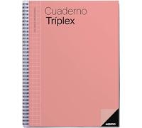 ADDITIO - Cuaderno Tríplex para el profesorado | Planificación mensual y semanal | Evaluación | Tutoría | Reuniones | Papel ecológico | Tamaño 22,5 x 31 cm | Español | Coral