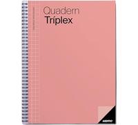 ADDITIO - Cuaderno Tríplex para el profesorado | Planificación mensual y semanal | Evaluación | Tutoría | Reuniones | Papel ecológico | Tamaño 22,5 x 31 cm | Catalán | Coral