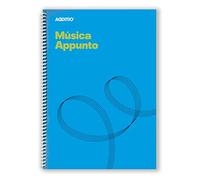 ADDITIO - Cuadernos de música APPUNTO | Adaptados a todas las edades y procesos de aprendizaje | 12 pentagramas de 9 mm | Páginas cuadriculadas | 40 páginas | A4 | Papel ecológico | Espiral | Azul