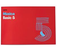 ADDITIO - Cuadernos de música BASIC 5 para la iniciación a la música | 5 pentagramas de 16 mm | 20 páginas | Tamaño 24 x 17 cm apaisado | Papel ecológico | Grapa | Rojo |