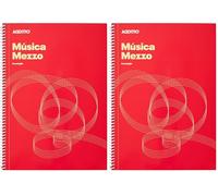 ADDITIO - Cuadernos de música MEZZO| Adaptados a todas las edades y procesos de aprendizaje| 12 pentagramas de 9 mm| Portapartituras| Páginas anotaciones| Tamaño A4| Papel ecológico| Espiral| Rojo|
