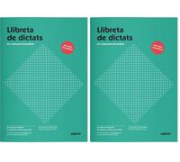 ADDITIO - Libreta de Dictados, Secundaria | Tamaño 17 x 24 cm. | Papel ecológico | Cubierta color verde | Catalán | (Paquete de 2)