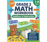 Addition and Subtraction Math Workbook For Grade 2: Addition and Subtraction Practice with 2-Digit Numbers, Mixed Exercises | 1,600 Problems with Answer Key for Kids Ages 7-8
