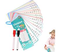 Addition Math Cards, Subtraction Multiplication Division Game, 2.76x7.09in Dry Erase Double-Sided, Educational Flash Cards, Hole Punched for Interactive Learning, Classroom