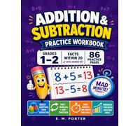 Addition & Subtraction Practice Workbook: Timed Math Drills and Fact Family Practice for Grades 1-2, Facts Within 20, With Answer Key