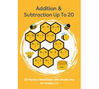 Addition & Subtraction Up to 20: 25 Practice Worksheets with Answer Key for Grades 1-2 - Build Fluency & Math Confidence