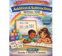 Addition & Subtraction Within 100 No Regrouping: 2500 Practice Problems (Early Math Confidence Series)