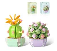ADDLIVE Bloques de construcción de Las Plantas, 2 Piezas Ramo de Flores con Bloques de construcción, Flores Artificiales, Juguete deConstrucción, Ramo deFlores Artificiales para Niñas