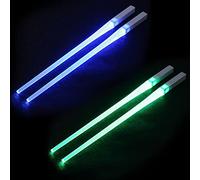 ADDLIVE Palillos Chinos Luminosos, 2 Pares Illuminating Chopsticks, Palillo de sable de luz, Sable de luz LED ligero con luz LED para fiestas de Año Nuevo, Lightsaber Cool Tableware