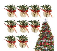 Addobbi a Campana di Natale - Piccole Decorazioni in Metallo Con Fiocchi - Decor Ghirlanda Campana Natalizie | per CASA Salotto Balcone Porta Giardino Patio Cortile Fattoria