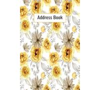 Address Book A5: Small Address Book with a Floral Cover/ Manage Your Contacts, Addresses, Phone Numbers, Emails, Social Media Profiles, and Birthdays