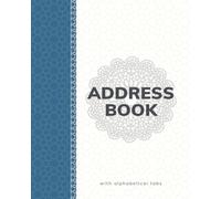 Address Book: Large Print Address Book with Alphabetical Tabs, More than 300 Entry Spaces, Alphabet Index, Organizer Notebook to Keep Track of Names, ... - Cream Paper, Minimalist Old Cover Design