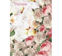 Addresses: Large Address and Password Book Combo with Floral Cover. Alphabetical Organizer for Contacts, Phone, Birthday, Anniversary, Email, Website, Username, Internet Password and Notes.