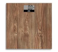 ADE Báscula corporal digital en acogedora apariencia de madera | pantalla grande | superficie de pesaje antideslizante de vidrio de seguridad | resultados de pesaje precisos
