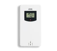 ADE Sensor exterior WS 1001 para estación meteorológica de repuesto | 3 canales | con pantalla | compatible con ADE WS1503, WS1703, WS1704, WS1911, WS1917, WS2132, WS2325 | blanco