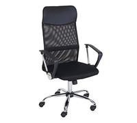 Adec Group Coach, Sillón Giratorio, Silla de Escritorio, Oficina o Despacho, Acabado en Símil Piel y Tejido Transpirable Negro, Medidas: 60 cm (Ancho) x 60 cm (Fondo) x 112-122 cm (Alto)