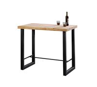 Adec Group duehome | Loft, Mesa Alta de Cocina, Mesa de Bar, Barra, Mesa Contract, Color Roble Salvaje y Negro Medidas: 120 cm (Ancho) x 70 cm (Fondo) x 100 cm (Alto)