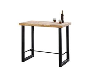 Adec Group duehome | Loft, Mesa Alta de Cocina, Mesa de Bar, Barra, Mesa Contract, Color Roble Salvaje y Negro Medidas: 120 cm (Ancho) x 70 cm (Fondo) x 100 cm (Alto)