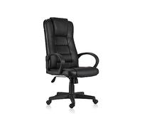 Adec Group Lawyer, Silla Giratoria de Oficina, Silla de Despacho o Escritorio, Acabado en Simil Piel Negro, Medidas: 64 cm (Ancho) x 64 cm (Fondo) x 110-122 cm (Alto)
