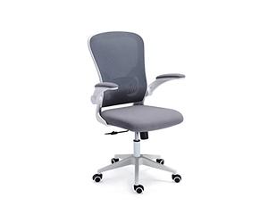 Adec Group Lexi, Silla Giratoria de Oficina, Escritorio o Despacho, Acabado en Gris Claro, Medidas: 64 cm (Ancho) x 66 cm (Largo) x 98-108 cm (Alto)