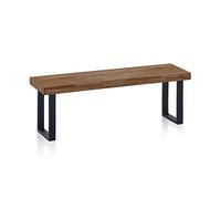 Adec Group Loft, Banco para Mesa de Comedor, Asiento Auxiliar, Acabado en Roble Boreal y Negro, Medidas: 120 cm (Largo) x 47 cm (Alto) x 34 cm (Fondo)