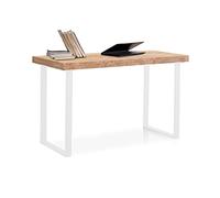 Adec Group Natural, Mesa de Estudio, Escritorio o Despacho, Mesa de Oficina, Color Roble Salvaje y Blanco, Medidas: 120 cm (Largo) x 60 cm (Ancho) x 73 cm (Alto)