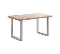 Roma, Mesa de Comedor Extensible, Mesa 2 Tramos, Acabado en Roble y Blanco, Medidas: 140-180 - 220 cm (Largo) x 80 cm (Ancho) x 77 cm (Alto)