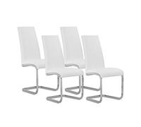 Pack 4 sillas de comedor smile símil piel blanco 44,9 x 100 x 38 cm