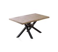 Xena Fit, Mesa Fija de Comedor, Mesa para Salon, Acabado en Roble Honey y Negro, Medidas: 150 cm (Largo) x 90 cm (Ancho) x 76 cm (Alto)