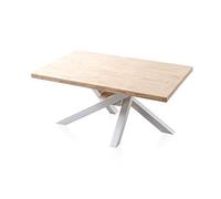 Adec Group Xena, Mesa Fija de Comedor, Mesa para Salon, Acabado en Roble y Blanco, Medidas: 160 cm (Largo) x 100 cm (Ancho) x 76 cm (Alto)