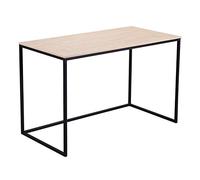 Adec - MIA, Mesa de Estudio, Escritorio o Despacho, Mesa de Oficina, Acabado en Roble Salvaje y Negro, Medidas: 120 cm (Largo) x 60 cm (Ancho) x 75 cm (Alto)