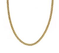 Adecco LLC Collar de cadena chapada en oro macizo de 14 quilates, aspecto y tacto ultra lujoso, cadena ligera de 6 mm