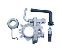 Adecuado for 044 MS440 MS 440 Motosierra Bomba de aceite Recipiente de aceite Kit de engranaje helicoidal Tubería Repuestos 1128 640 3205