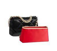 Adecuado for Bolso Chanel chanel19, Bolso con Forro, Organizador, Bolso con Forro, Bolsa de Almacenamiento(Red,23.5 * 7 * 11.5CM)