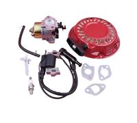 Adecuado for GX160 GX200 5.5HP 6.5HP Motor Cortacésped Carburador Bobina de encendido Arranque de retroceso Junta Kit de bujías
