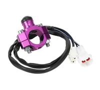 Adecuado for interruptor de arranque y parada de motocicleta, interruptor de encendido y parada del motor del manillar, botón de bocina morado Accesorios de repuesto