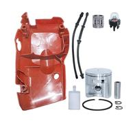 Adecuado for motosierras 450, línea de retorno de filtro de aceite de pistón de 44 mm con kit de cubierta de culata de cilindro superior 544080803.